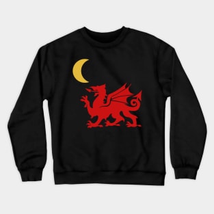 Welsh Dragon Moon Crewneck Sweatshirt